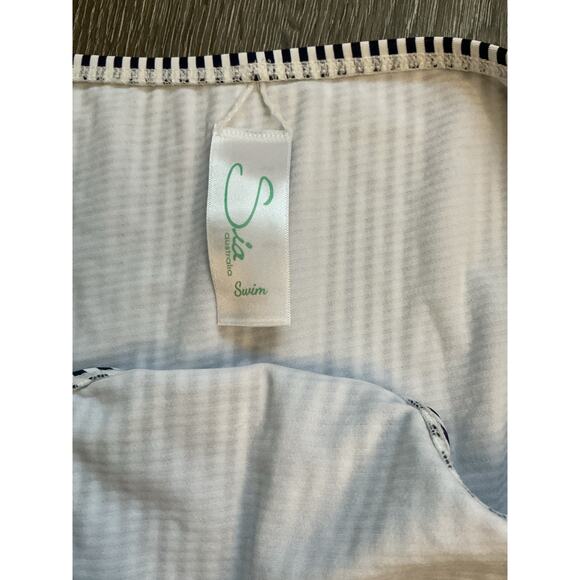 Sia Swim‎ Australia Navy White Striped Bikini Bottoms US Size 8 - Picture 3 of 8